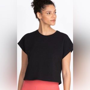 NWOT JOHNNY WAS CALME Black muscle tee sweatshirt XS